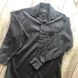 Arrow Button Down Black Dress Shirt Fitted Medium